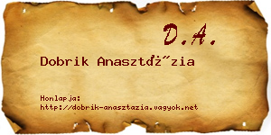 Dobrik Anasztázia névjegykártya